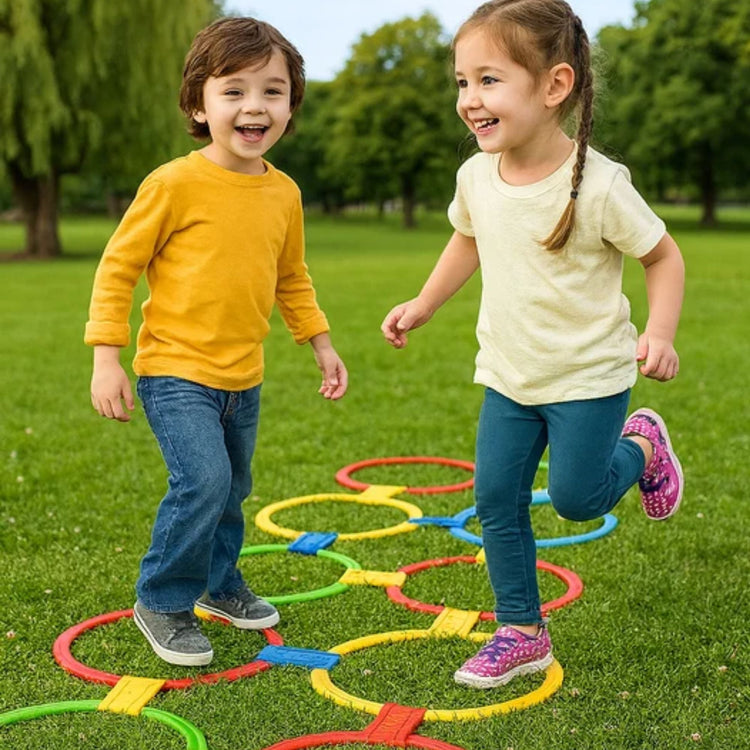 Children playing the Hopscotch  movement game