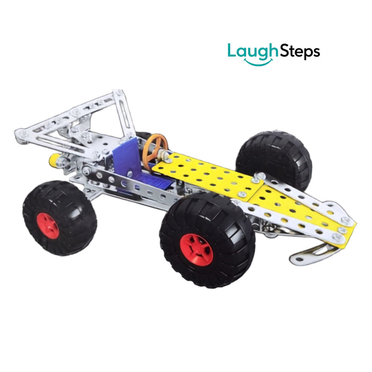 DIY metal racing car construction set for children