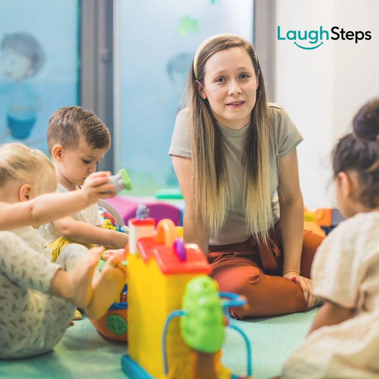 Gross motor skills toys with hoops, stepping stones, cones and crawling tunnels for preschool children