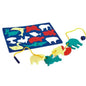 Colourful 12-piece foam animal puzzle with threading lace for toddlers