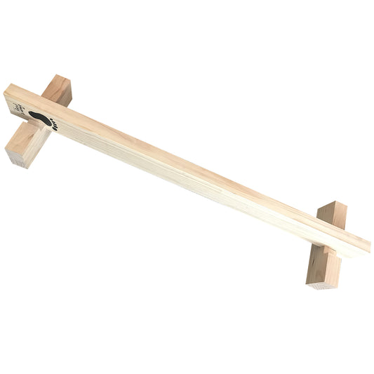 Wooden balance beam with two supports