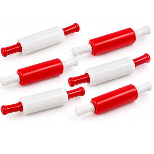 6-piece children's dough rolling pin set for playdough and clay.