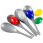 Five-colourful-plastic-eggs-and-spoons for-a-Toddlers-egg-and-spoon-race-for-preschool.