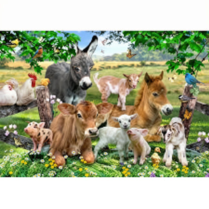 Discover familiar farm animals with the Farm Animals 36-Piece Wooden Puzzle. This colourful educational jigsaw introduces children to animals such as chickens, chicks, donkeys, goats, pigs, piglets, sheep, birds and ponies, while encouraging conversation about farm life and animal sounds. It also helps develop observation, concentration, visual perception and problem-solving skills through hands-on play.
