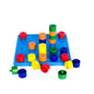 Jumbo pegboard set with 25 large colourful stacking pegs for toddlers