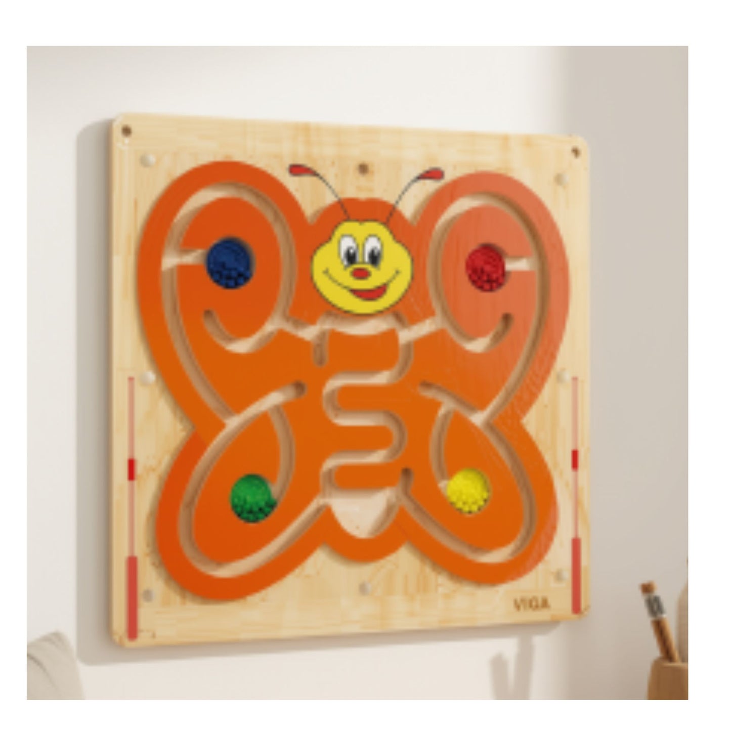Guide colourful magnetic beads to their matching destinations with the Magnetic Bead Trace Wall Activity Board.