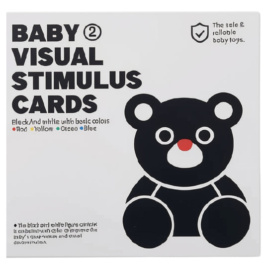 High-contrast visual stimulation cards for babies