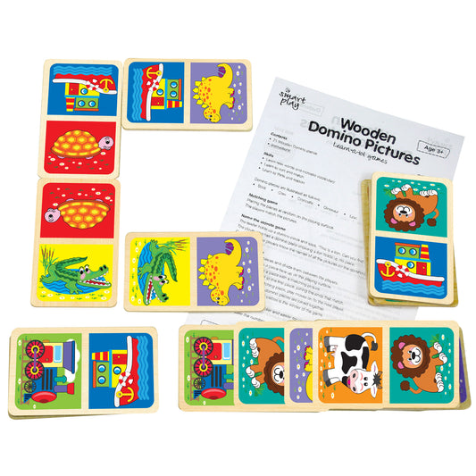 Domino Pictures wooden animal and vehicle game