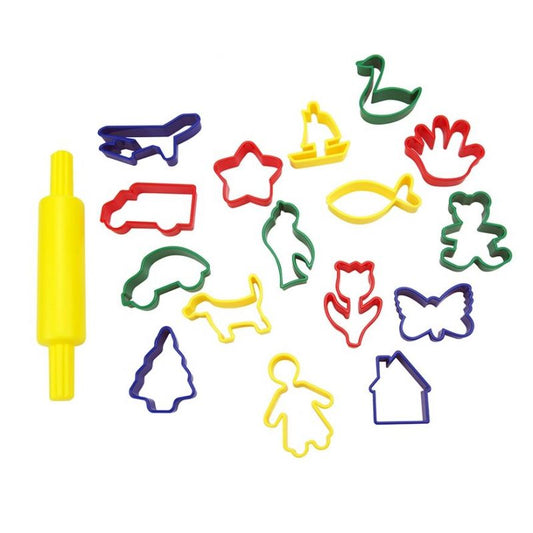 Dough Cutters & Rolling Pin Set – 17 Piece educational activity for children