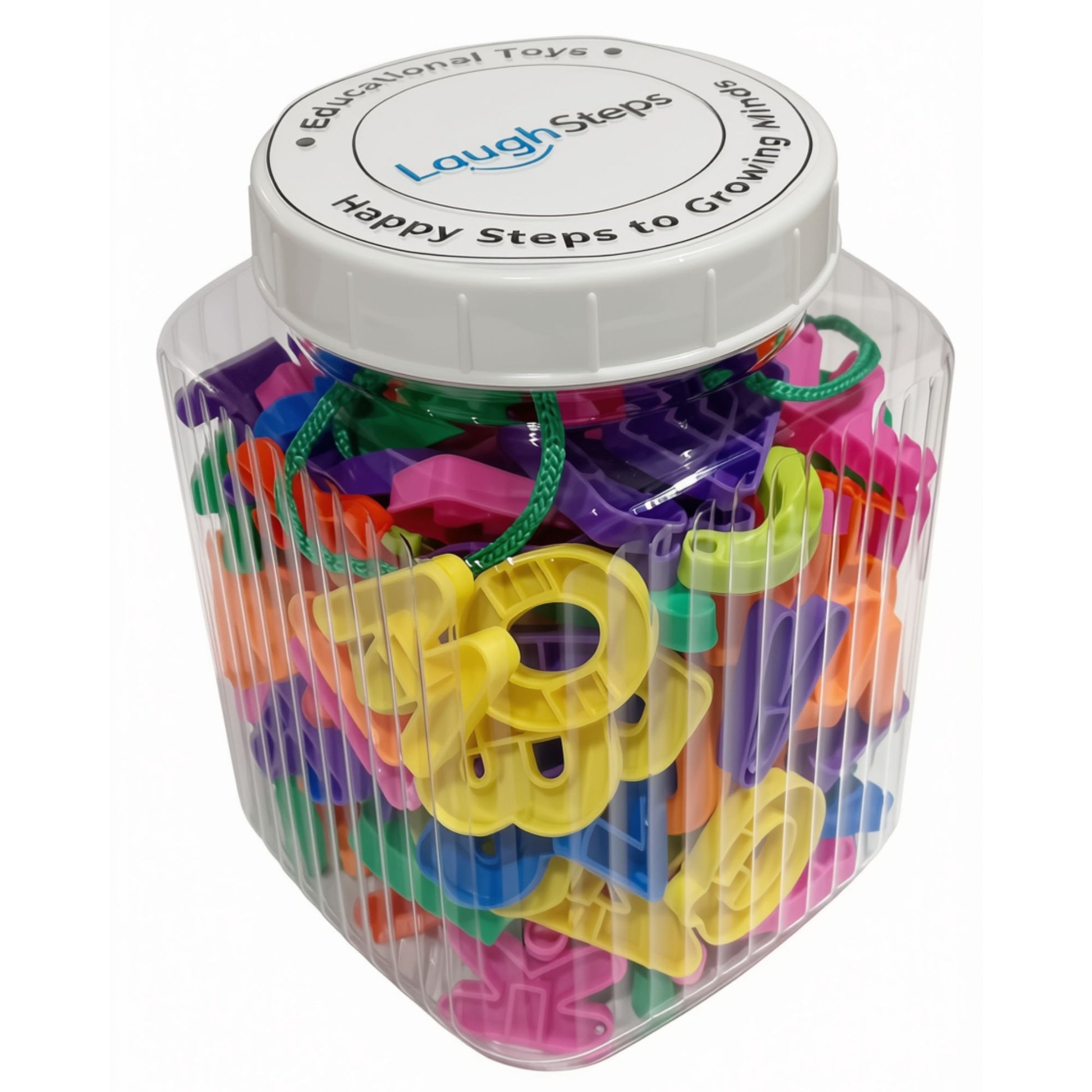 Colourful plastic threading alphabet letters A to Z for early literacy and fine motor activities | Educational Toys