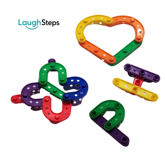 Mindlinks toy construction | Build exciting models such as a cat, rabbit, windmill, dinosaur, fuel station, duck, chair, truck, horse, flower, dog and alphabet letters for children.