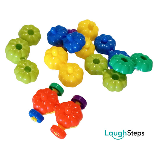 Pumpkin Building Blocks — colourful interlocking construction pieces designed for fun, open-ended educational play.