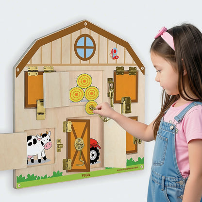 Locking & Unlocking Wall-Mounted Activity Board