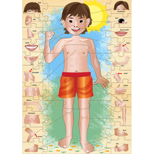 My Body educational wooden puzzle