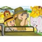 Safari 12-piece wooden puzzle featuring wild animals on a game drive