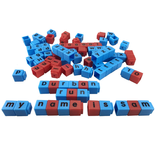 Spelling Cubes interlocking letter cubes for word building