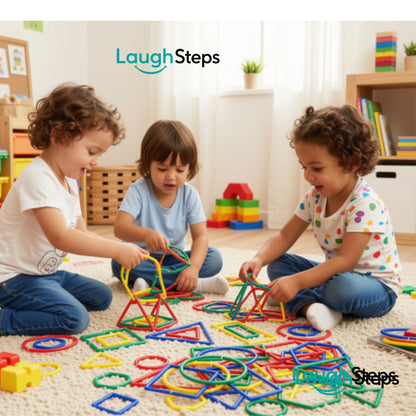 Forty-colourful-Attrilinks-geometric-linking-shapes-for-sorting,-counting-and-pattern-activities-toddlers-education.