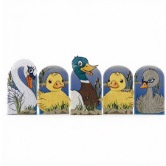  Ugly Duckling printed story finger puppets five-piece educational storytelling set .
