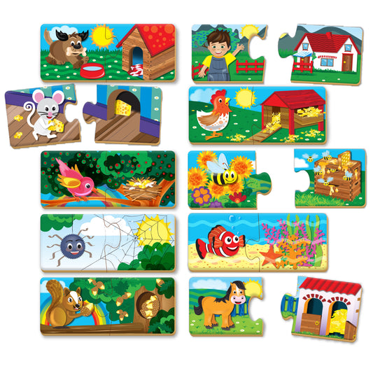 Where Do I Live animal habitat wooden puzzles