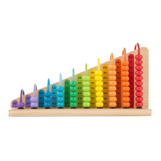 wooden add and subtract abacus