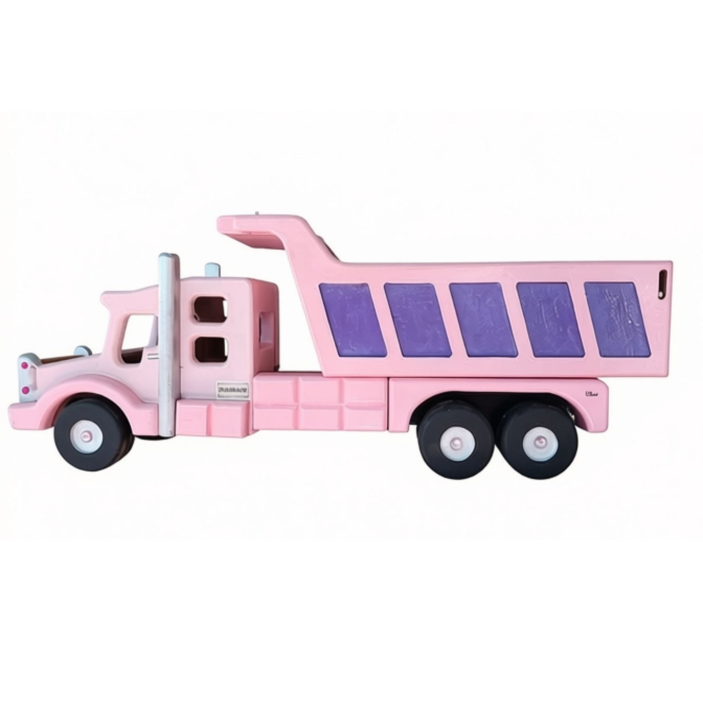 Wooden toy tipper truck